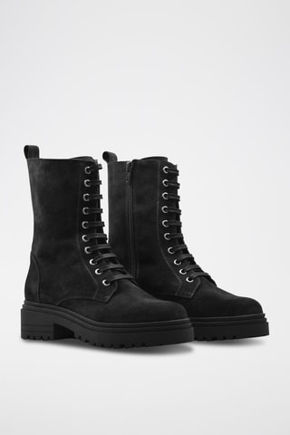 Botins de nobuck - Preto
