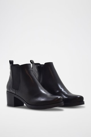 Botins em raspa de couro - Preto