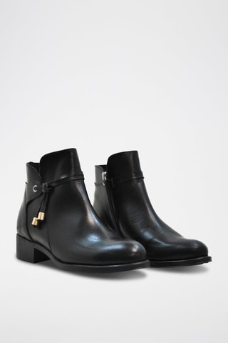 Botins em raspa de couro - Preto