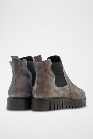 Botins Chelsea de nobuck - Cinzento