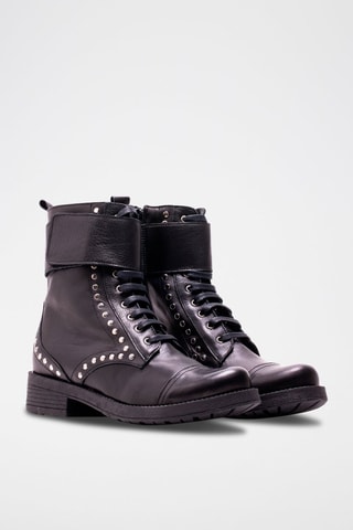 Botins em couro - Preto
