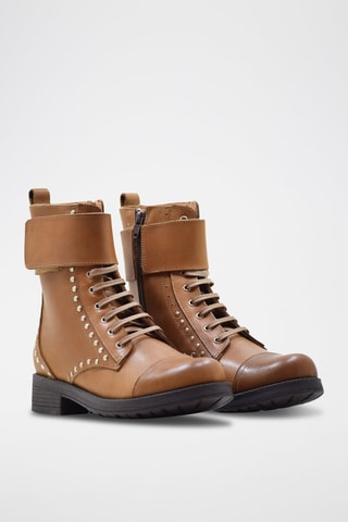 Botins em couro - Camel