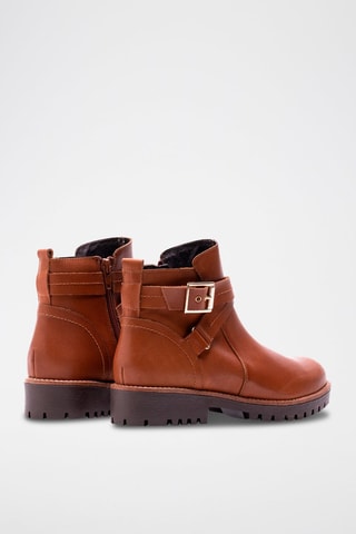 Botins em couro - Camel