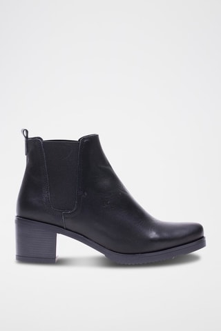 Botins Chelsea de couro nappa - Preto