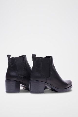Botins Chelsea de couro nappa - Preto