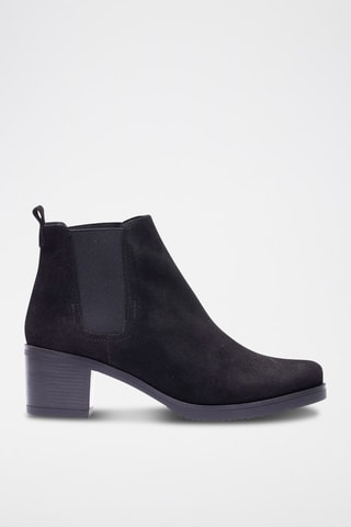 Botins Chelsea de nobuck - Preto