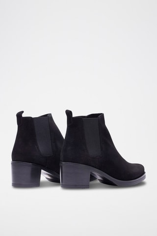 Botins Chelsea de nobuck - Preto