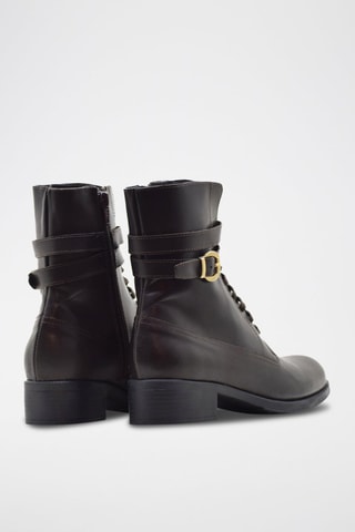 Botins de couro nappa - Castanho-escuro