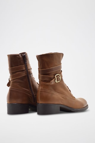 Botins de couro nappa - Castanho-claro