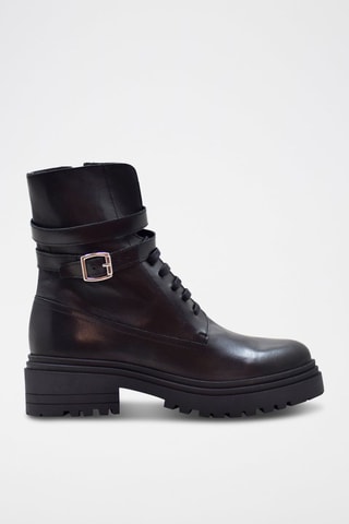 Botins de couro nappa - Preto