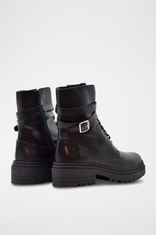 Botins de couro nappa - Preto