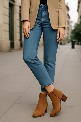 Botins de nobuck - Castanho