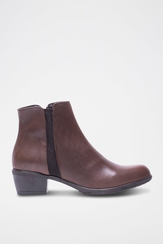 Botins de couro nappa - Castanho