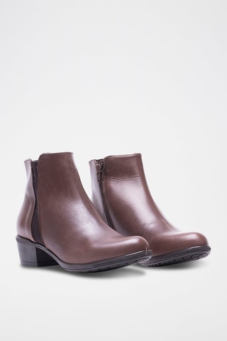 Botins de couro nappa - Castanho