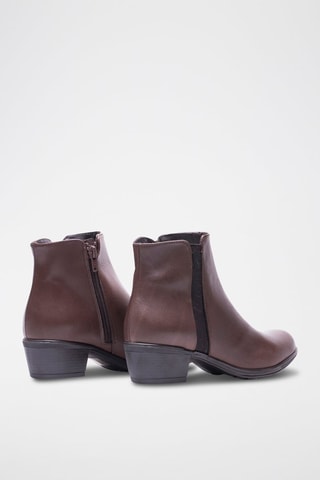 Botins de couro nappa - Castanho