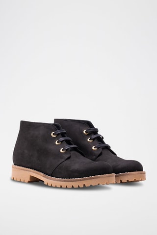 Botins de nobuck - Preto