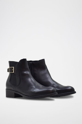 Botins em couro - Preto