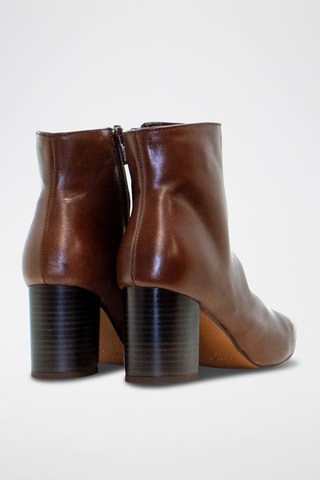 Botins de couro nappa - Castanho
