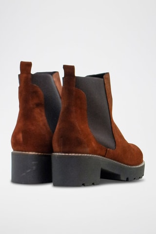 Botins Chelsea de nobuck - Camel