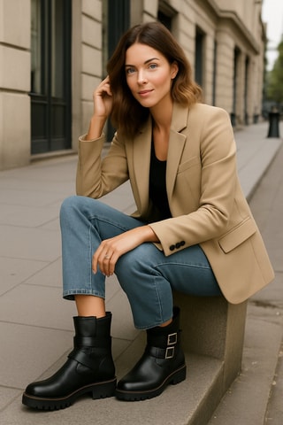 Botins forrados - Preto