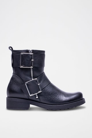 Botins em couro - Preto