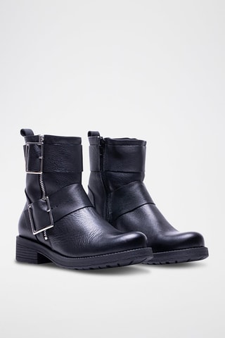 Botins em couro - Preto