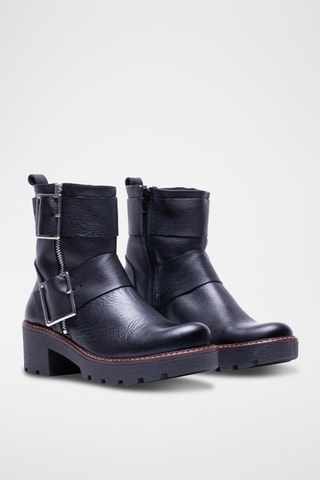 Botins em couro - Preto