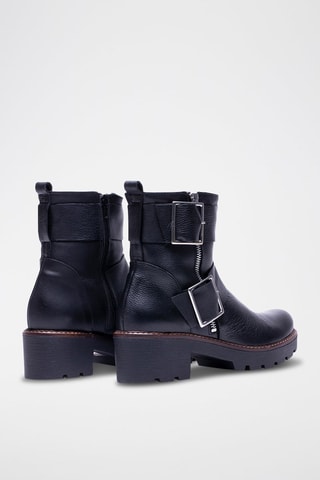 Botins em couro - Preto