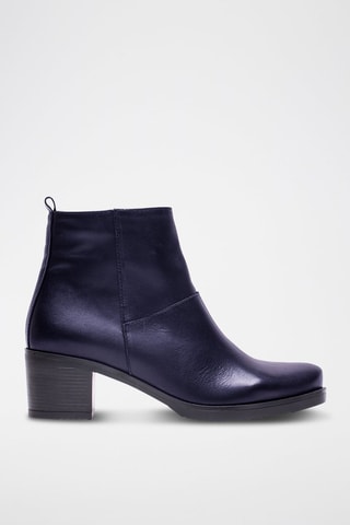 Botins de couro nappa - Azul-marinho