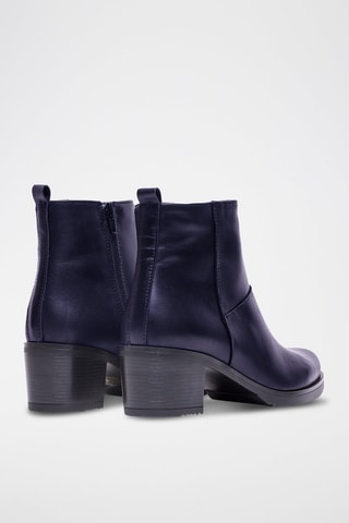 Botins de couro nappa - Azul-marinho