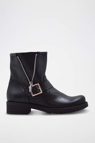 Botins em couro - Preto