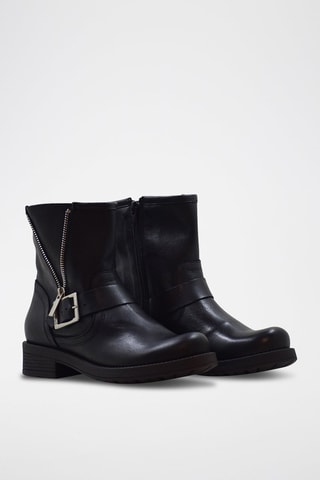 Botins em couro - Preto