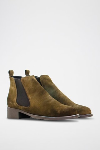 Botins Chelsea de nobuck - Castanho