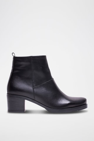 Botins em raspa de couro - Preto