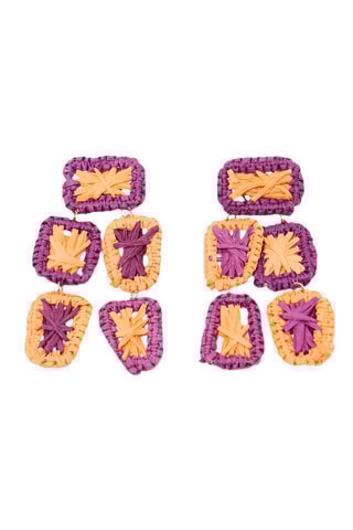 Oorbellen - Paars en Oranje