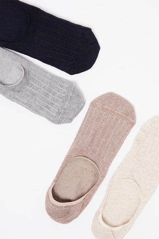 4 paires de socquettes - Multicolore