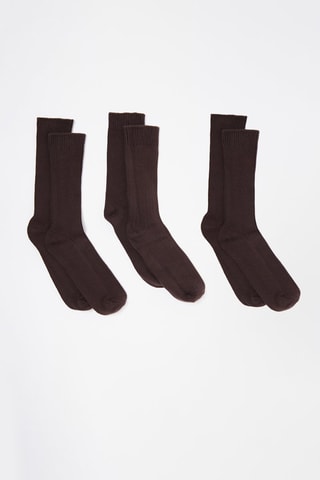 3 paires de chaussettes - Marron