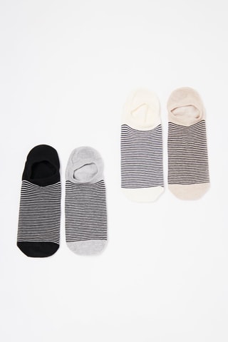 4 paires de socquettes - Noir et gris