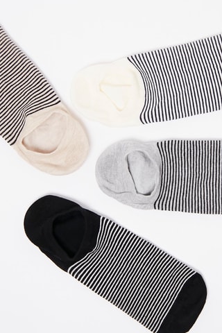 4 paires de socquettes - Noir et gris