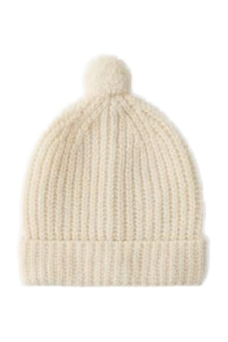 Muts met pompons - Wit