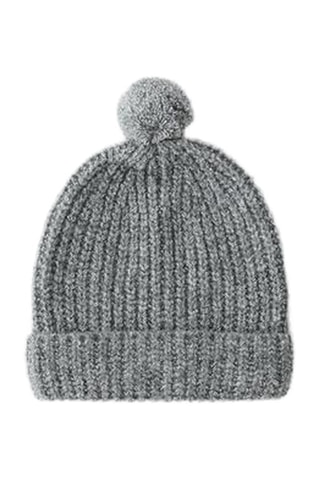 Muts met pompons - Gemêleerd Donkergrijs