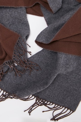 Écharpe - Marron et gris chiné