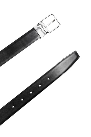 Dubbelzijdige Leren Riem - Zwart