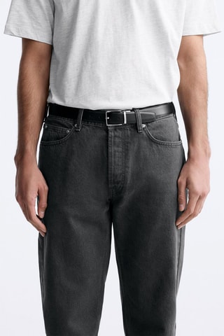 Dubbelzijdige Leren Riem - Zwart