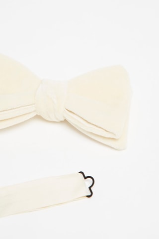 Velours Vlinderdas Ecru