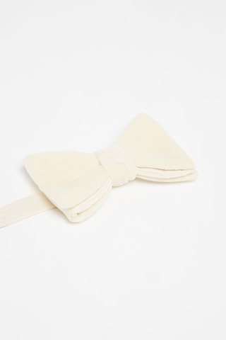 Velours Vlinderdas Ecru