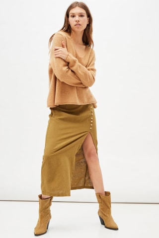 Kasjmier en Mohair Trui -  Beige