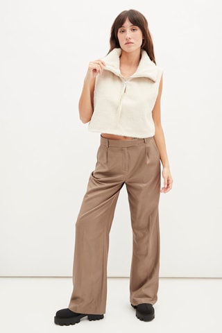 Mouwloze trui - Ecru