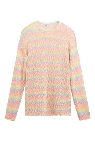 Trui - Poederroze en geel