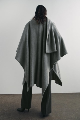 Alpacawollen en Wollen Cape - Lichtgrijs